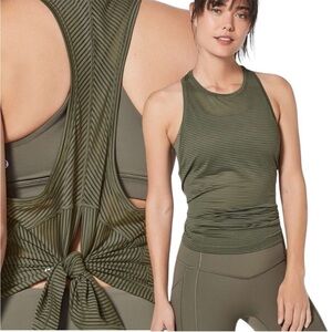Lululemon | Women’s Green Miles Ahead Tank Tie Back Size Large